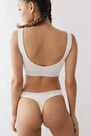 Urban Outfitters - Neutral White Out From Under Markie Seamless Ribbed Thong, Women Urban Outfitters - Neutral White Out From Under Markie Seamless Ribbed Thong, Women