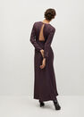 Mango - Dark Red Cut-Out Back Dress Mango - Dark Red Cut-Out Back Dress