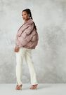 Missguided - Pink Rose High Neck Statement Puffer Coat Missguided - Pink Rose High Neck Statement Puffer Coat