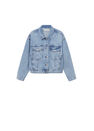 Mango - open blue Denim oversized jacket, Women Mango - open blue Denim oversized jacket, Women