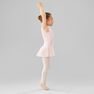 DOMYOS - 14-15 Years Girls' Mixed Media Ballet Skirted Leotard, Candyfloss DOMYOS - 14-15 Years Girls' Mixed Media Ballet Skirted Leotard, Candyfloss