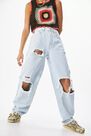 Urban Outfitters - Denim Light Blue BDG Ripped High-Waisted Boyfriend Jeans, Women Urban Outfitters - Denim Light Blue BDG Ripped High-Waisted Boyfriend Jeans, Women