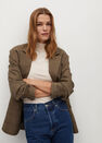 Mango - natural white Ribbed long-sleeved t-shirt Mango - natural white Ribbed long-sleeved t-shirt