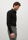 Mango - Black Slim fit Tailored cotton shirt Mango - Black Slim fit Tailored cotton shirt