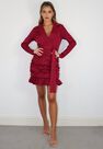 Missguided - Pink Raspberry Frill Hem Ruched Blazer Dress Missguided - Pink Raspberry Frill Hem Ruched Blazer Dress