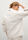 Mango - light beige Oversized denim jacket, Women Mango - light beige Oversized denim jacket, Women