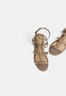 Missguided - Brown Stone Studded Gladiator Sandals Missguided - Brown Stone Studded Gladiator Sandals