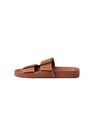 Mango - medium orange Leather straps sandals, Women Mango - medium orange Leather straps sandals, Women