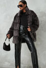 Missguided - Grey Pelted Faux Fur Coat Missguided - Grey Pelted Faux Fur Coat
