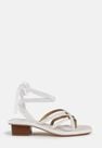Missguided - White White Toe Post Ribbon Sandals Missguided - White White Toe Post Ribbon Sandals