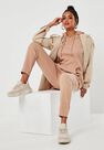 Missguided - Camel Waffle Texture Oversized Loungewear Set Missguided - Camel Waffle Texture Oversized Loungewear Set