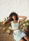 Mango - lt-pastel blue Handmade daisy-print crochet top, Women Mango - lt-pastel blue Handmade daisy-print crochet top, Women