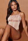 Missguided - Nude Camel Sculpted Slinky Ruched Bust Bodysuit Missguided - Nude Camel Sculpted Slinky Ruched Bust Bodysuit