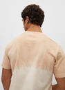 Mango - lt pastel brown Message tie-dye t-shirt, Men Mango - lt pastel brown Message tie-dye t-shirt, Men