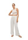 Mango - white Pleat detail trousers, Women Mango - white Pleat detail trousers, Women