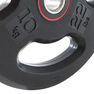 DOMYOS - 10 Kg Rubber Weight Disc With Handles 28 Mm - Black DOMYOS - 10 Kg Rubber Weight Disc With Handles 28 Mm - Black