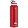 QUECHUA - 500 aluminium 1 l hiking water bottle with quick opening top - blue QUECHUA - 500 aluminium 1 l hiking water bottle with quick opening top - blue