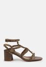 Missguided - Stone Taupe Chain Gladiator Block Heel Sandals Missguided - Stone Taupe Chain Gladiator Block Heel Sandals