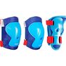 OXELO - Play kids' inline skate skateboard and scooter protectors set of 3 - blue/red OXELO - Play kids' inline skate skateboard and scooter protectors set of 3 - blue/red