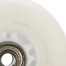 OXELO - Unique Size Set of 2 Light-Up 76mm 82A Inline Skate Wheels + Bearings - White/Blue Light, Snow White OXELO - Unique Size Set of 2 Light-Up 76mm 82A Inline Skate Wheels + Bearings - White/Blue Light, Snow White