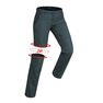 FORCLAZ - Women's Trek 100 Mountain Trekking Convertible Trousers - Dark Grey, S FORCLAZ - Women's Trek 100 Mountain Trekking Convertible Trousers - Dark Grey, S