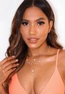 Missguided - Gold Look Layered Pastel Jewel Necklace Missguided - Gold Look Layered Pastel Jewel Necklace