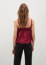 Mango - Dark Red Flowy Strap Top, Women Mango - Dark Red Flowy Strap Top, Women