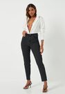 Missguided - Black Black Comfort Stretch Mom Jeans Missguided - Black Black Comfort Stretch Mom Jeans