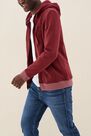 Salsa Jeans - Red Zip-Up Knitted Coat With Hood Salsa Jeans - Red Zip-Up Knitted Coat With Hood