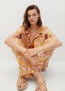 Mango - Yellow Printed Cotton Shirt, Women Mango - Yellow Printed Cotton Shirt, Women