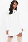 Missguided - White Oversized Basic Loopback Sweater Dress Missguided - White Oversized Basic Loopback Sweater Dress