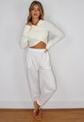 Missguided - White Wrap Front Jumper Missguided - White Wrap Front Jumper