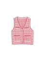 Mango - red Tweed pocket vest, Women Mango - red Tweed pocket vest, Women