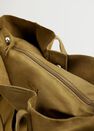 Mango - Khaki Leather Shopper Bag Mango - Khaki Leather Shopper Bag
