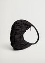 Mango - black Ruched baguette bag Mango - black Ruched baguette bag