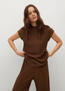 Mango - brown Pleated top Mango - brown Pleated top