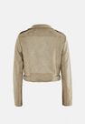 Missguided - Kahki Olive Faux Suede Bonded Biker Jacket Missguided - Kahki Olive Faux Suede Bonded Biker Jacket