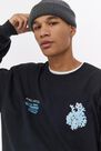 Urban Outfitters - Black UO Enlightenment Black Long-Sleeve T-Shirt Urban Outfitters - Black UO Enlightenment Black Long-Sleeve T-Shirt