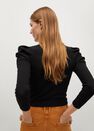 Mango - black Ribbed crop T-shirt Mango - black Ribbed crop T-shirt