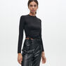 Reserved - Cropped top with decorative trims - Black Reserved - Cropped top with decorative trims - Black