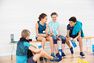 DOMYOS - 8-9Y S500 Boys' Gym Breathable Synthetic Shorts - Whale Grey DOMYOS - 8-9Y S500 Boys' Gym Breathable Synthetic Shorts - Whale Grey