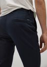 Mango - navy Slim fit serge chino trousers Mango - navy Slim fit serge chino trousers