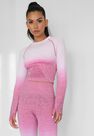 Missguided - Pink Ombre Seamless Long Sleeve Gym Top Missguided - Pink Ombre Seamless Long Sleeve Gym Top