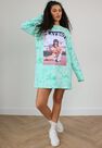 Missguided - Mint Playboy X Missguided Tie Dye Text Graphic Long Sleeve T Shirt Dress Missguided - Mint Playboy X Missguided Tie Dye Text Graphic Long Sleeve T Shirt Dress