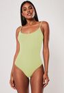Missguided - Green Rib Strappy Cami Bodysuit Missguided - Green Rib Strappy Cami Bodysuit