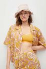 Mango - Yellow Printed Cotton Shirt, Women Mango - Yellow Printed Cotton Shirt, Women