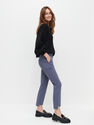 Reserved - Blue Drawstring Waist Chino Trousers, Women Reserved - Blue Drawstring Waist Chino Trousers, Women