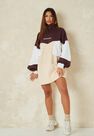Missguided - Brown Colourblock Missguided High Neck Sweater Dress Missguided - Brown Colourblock Missguided High Neck Sweater Dress