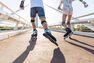 OXELO - EU 35-38 Fit 5 Kids' Inline Fitness Skates, Fluo Pale Peach OXELO - EU 35-38 Fit 5 Kids' Inline Fitness Skates, Fluo Pale Peach
