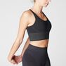 DOMYOS - Extra Small Seamless Long Dynamic Yoga Sports Bra, Black DOMYOS - Extra Small Seamless Long Dynamic Yoga Sports Bra, Black
